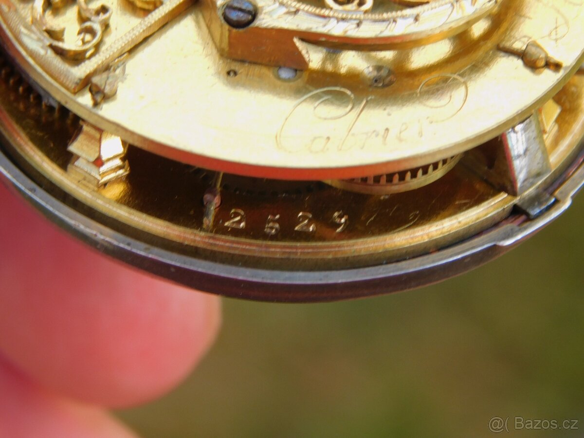 Starožitné anglické stříbrné kapesní "Špindlovky"CABRIER - 10