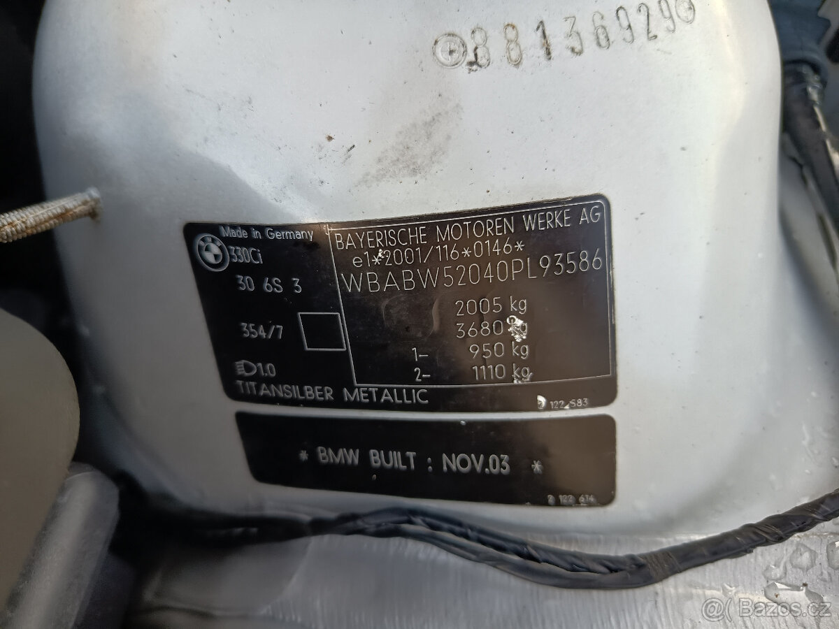 Bmw e46 330Ci cabrio VEŠKERÉ DÍLY Z VOZU - 10