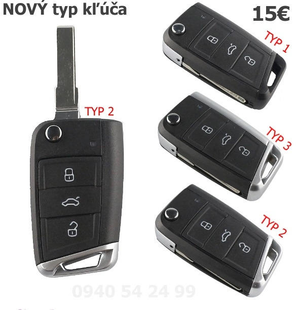 Obal kľúča SEAT VW ŠKODA - 10