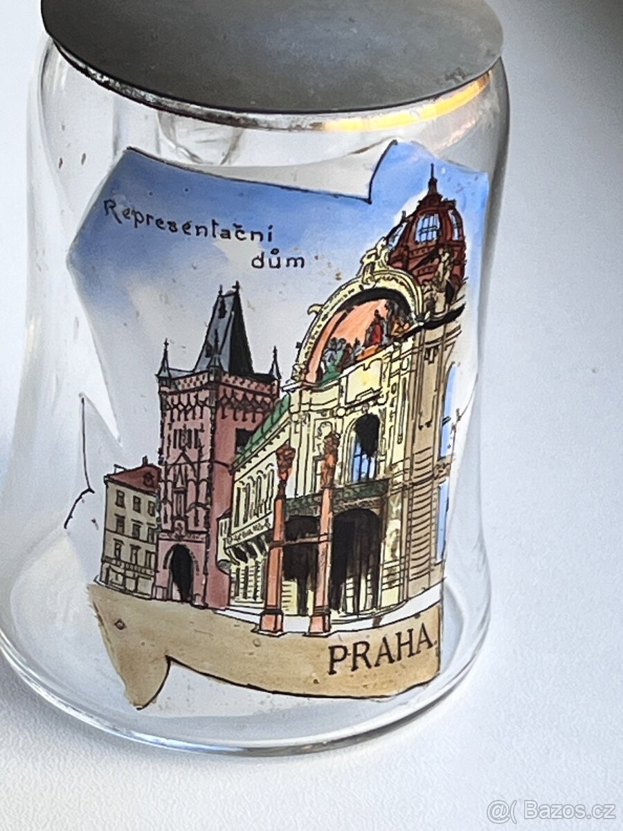 Sklenice v kovových podšálcích – 3 různé kusy - 10