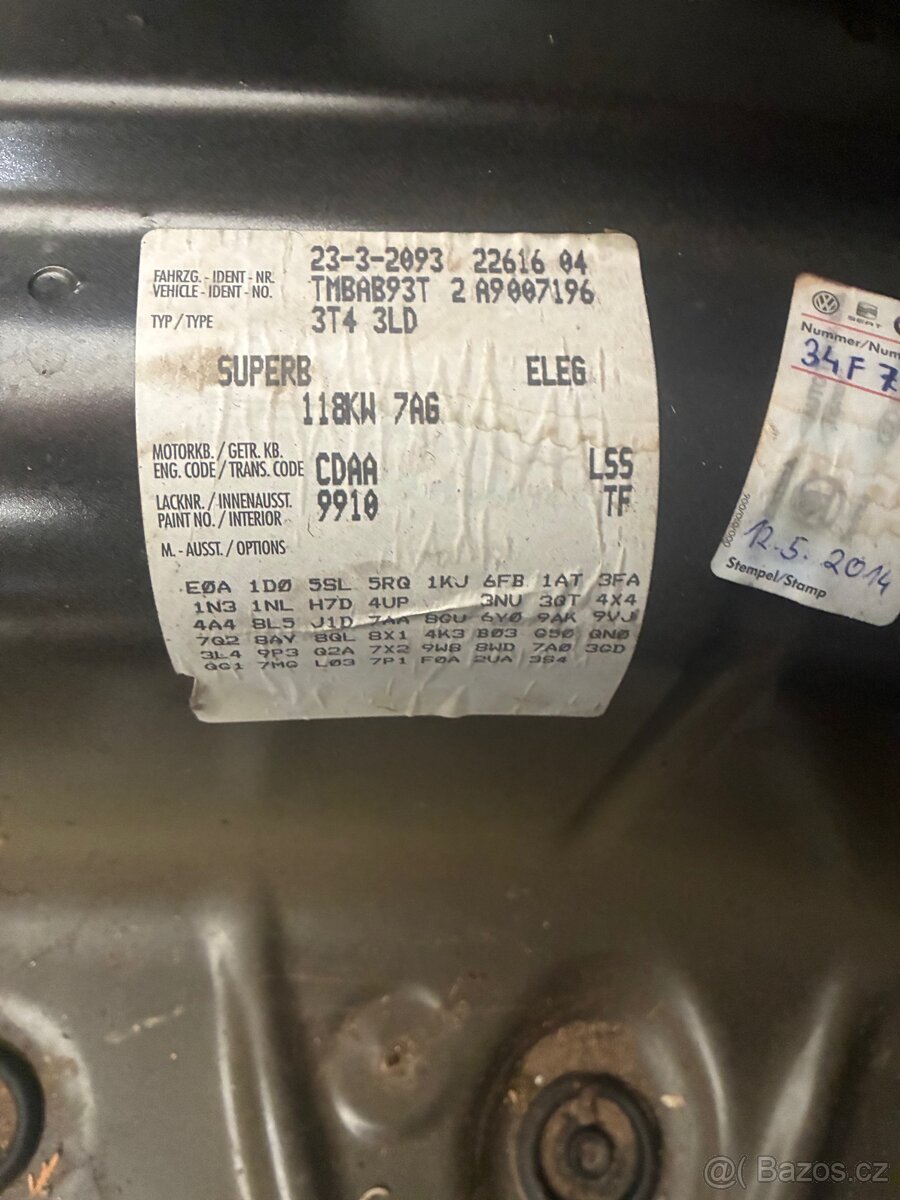 Díly Superb 2 1.8 tsi DSG - 10