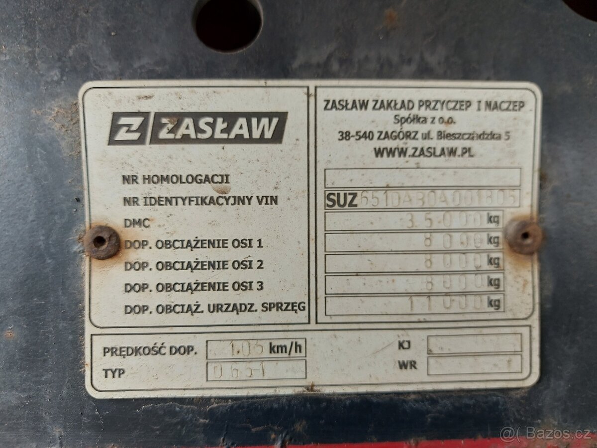 Návěs ZASLAW klanicový NOVÁ CENA - 10