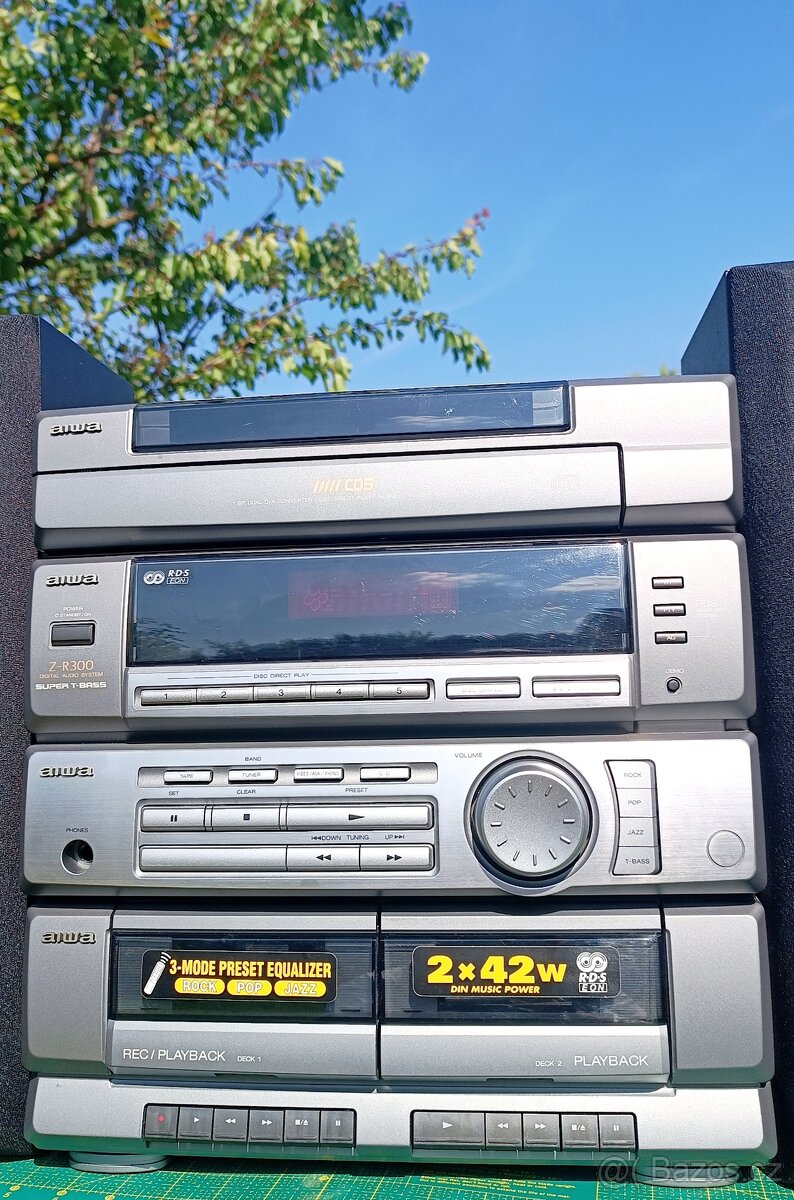 HiFi věž AIWA CX-ZR300EZ s original D.O. a 2 reprobednami - 10