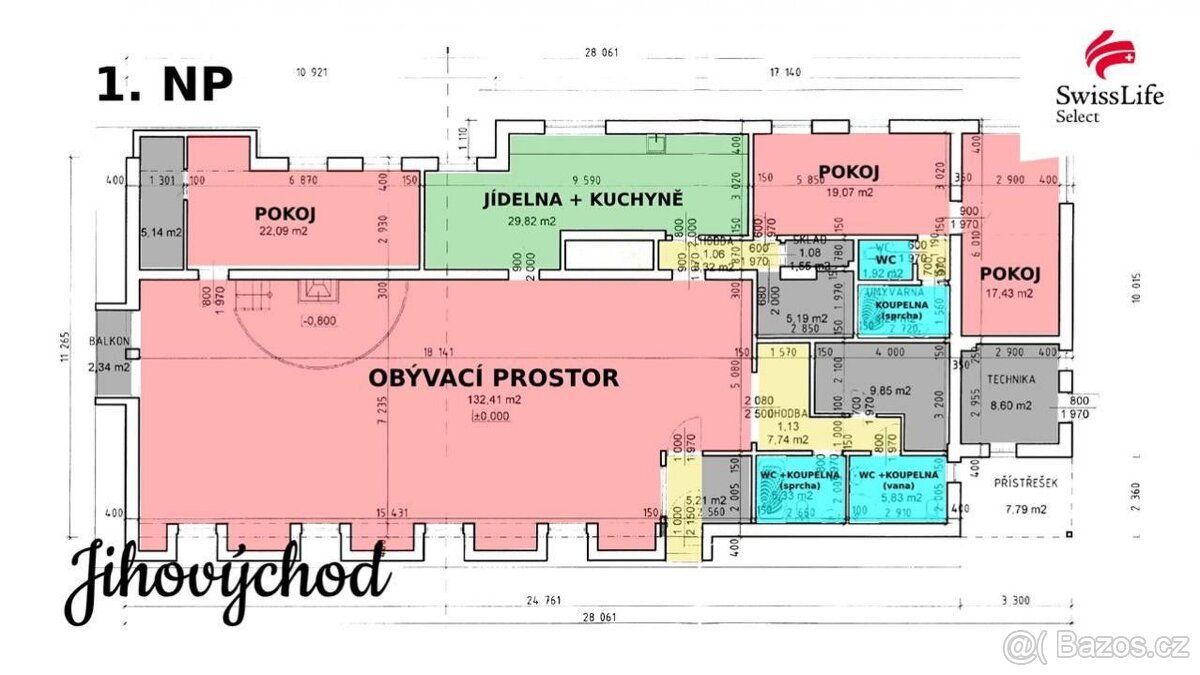 Prodej vily 662 m2, Jiřice u Miroslavi - 10