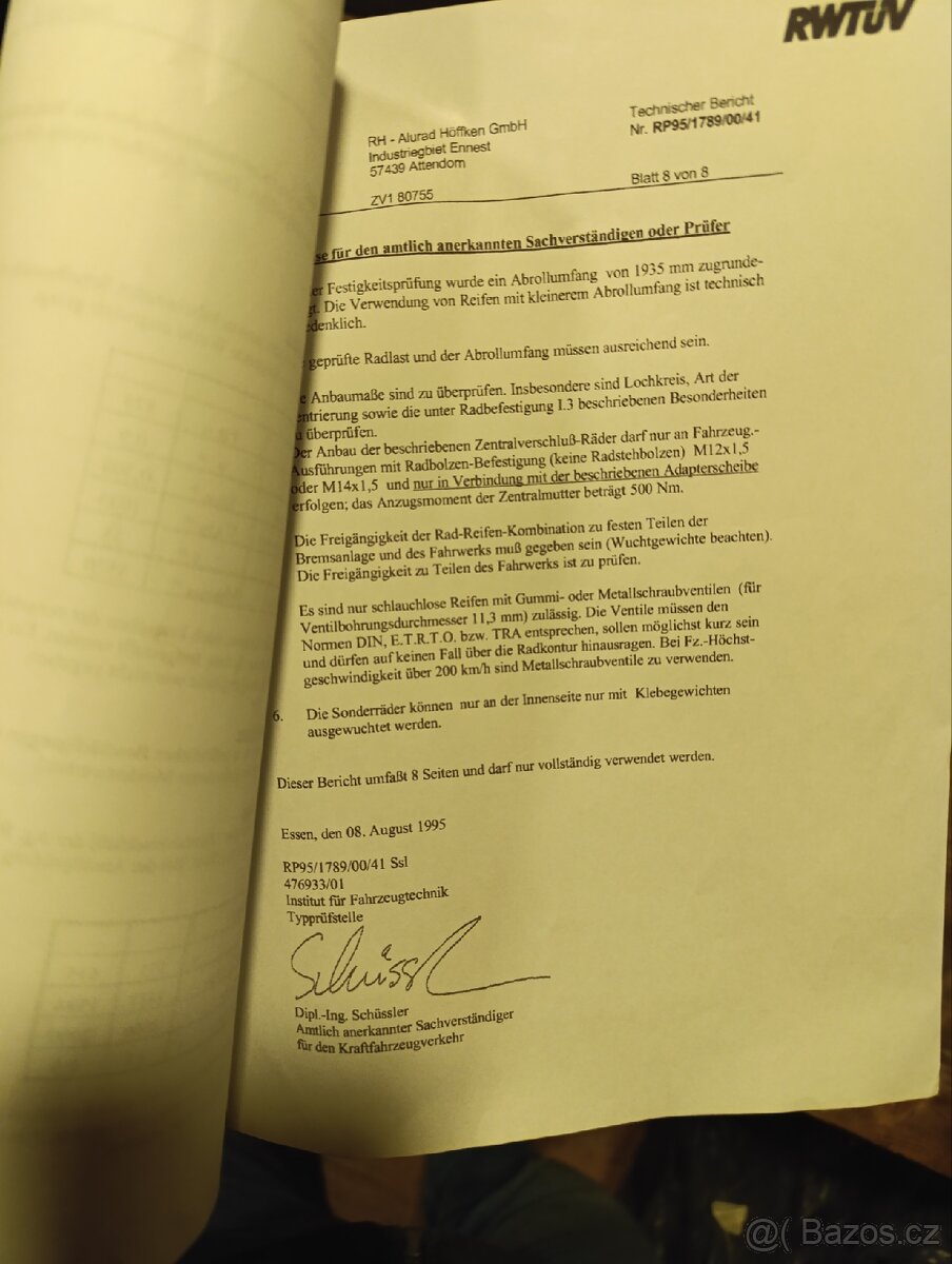 Litá kola RH ZV1 "centerlock" - 10