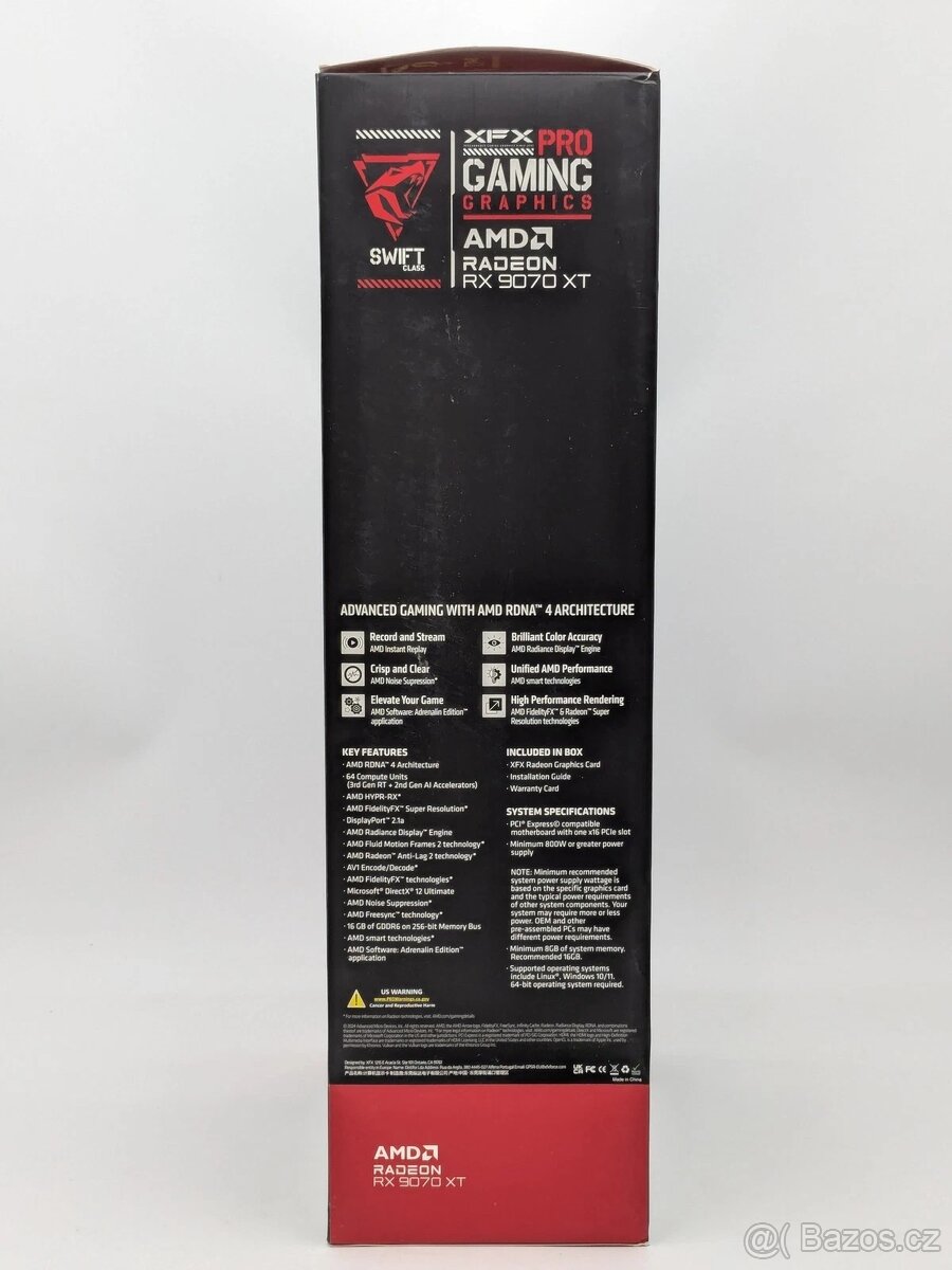 Nová GPU XFX Swift Radeon RX 9070 XT 16GB GDDR6 - 10