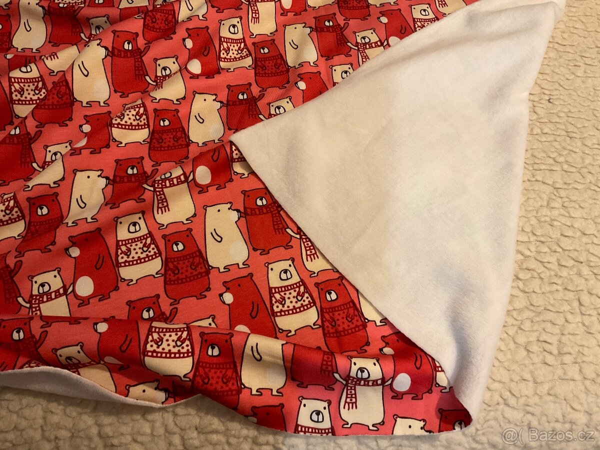 Látka- teplákovina s kožíškem-š.160cm/ D.135cm - 10