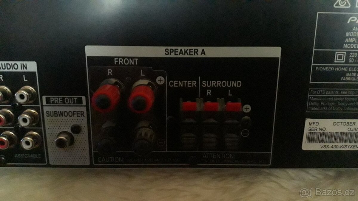 Prodám domácí kino Pioneer - 10