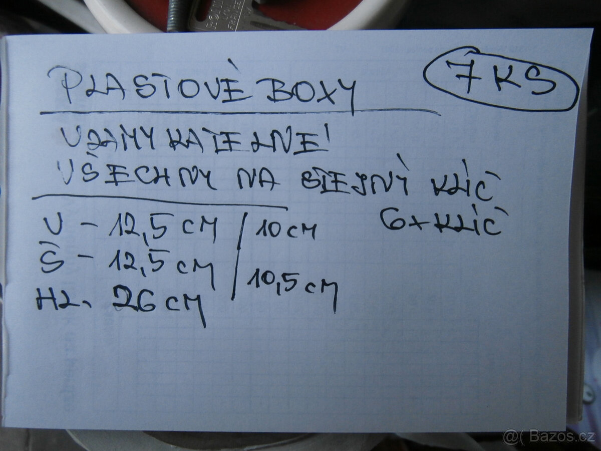 Boxy plastové uzamykatelné 7 ks celek za 400 kč - 10