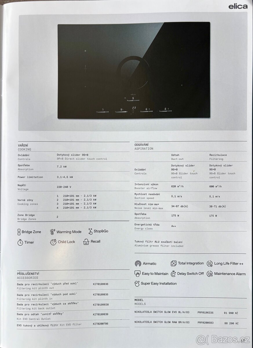 Nová deska ELICA NIKOLATESLA SWITCH GLOW EVO, 5 let záruka - 10