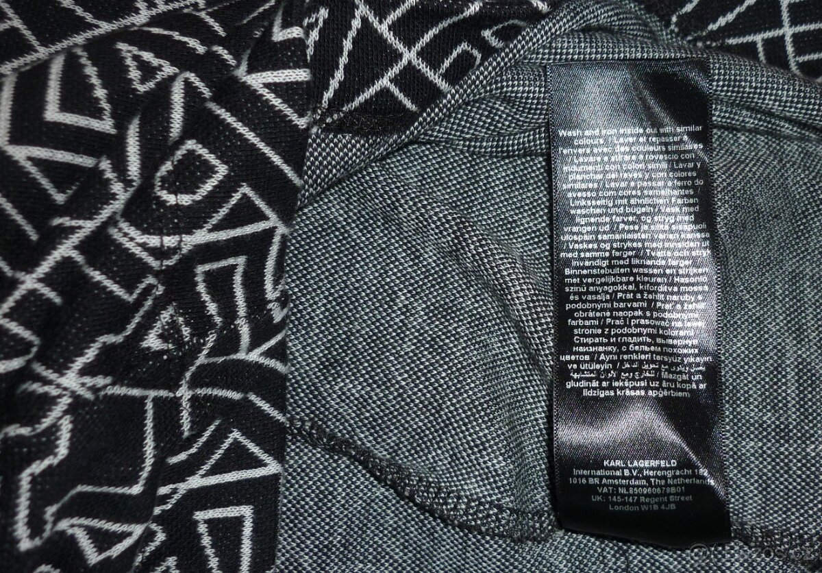 Černobílé úpletové šaty Karl Lagerfeld - 10