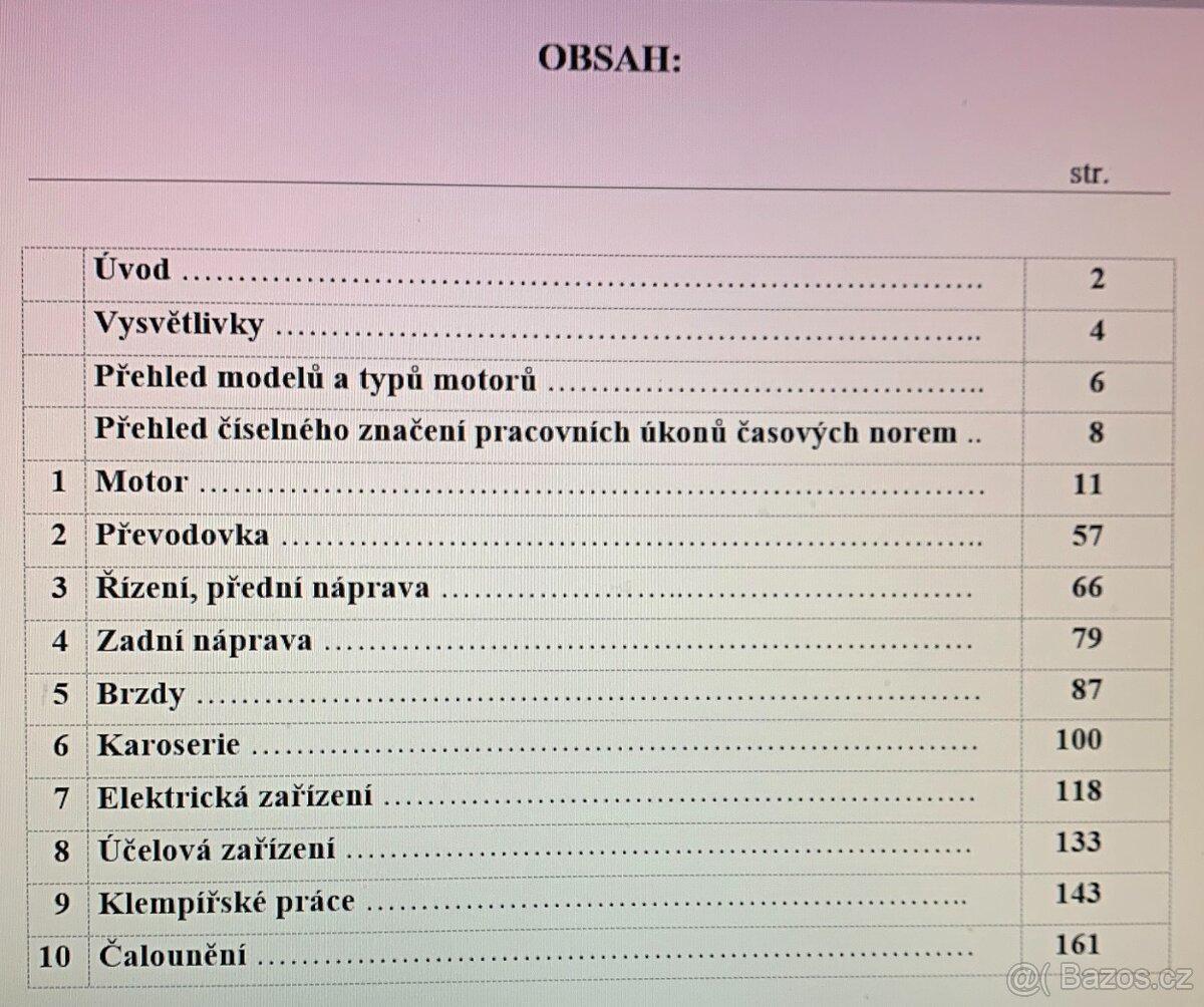 Časové normy oprav TAOP - 10