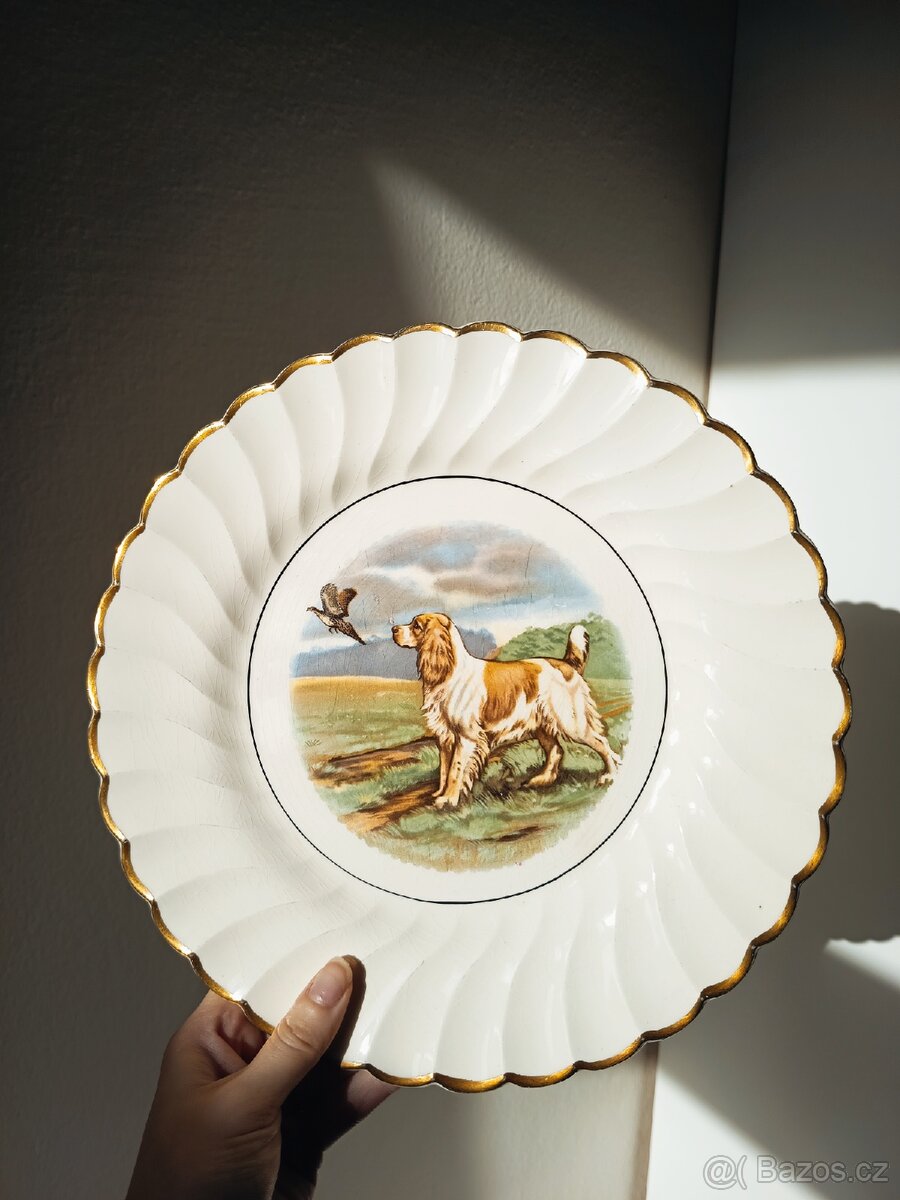 Starožitný anglický lovecký talíř Myott - 10