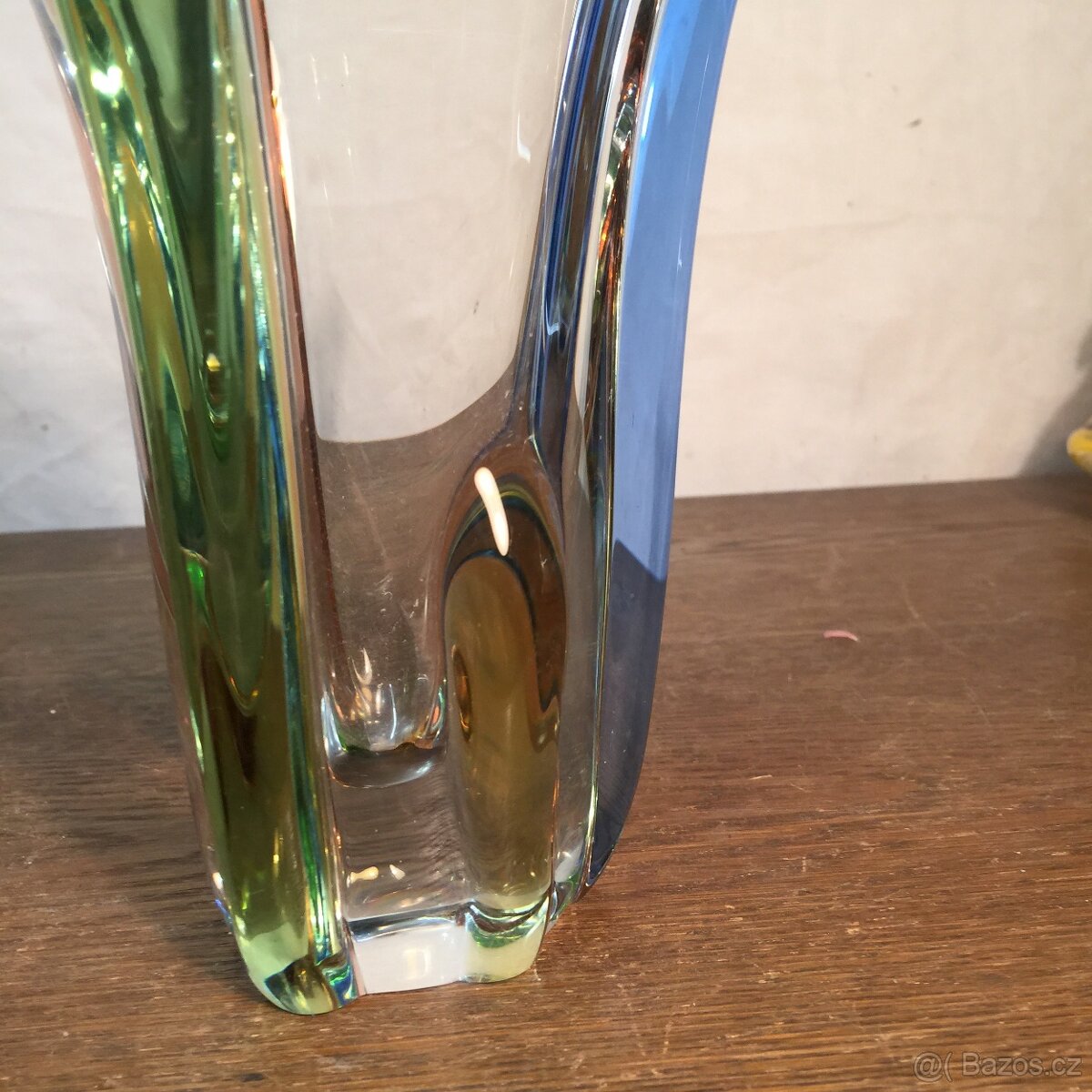 Hutní sklo váza a miska krásné barvy. Rhapsody Zemek - 10
