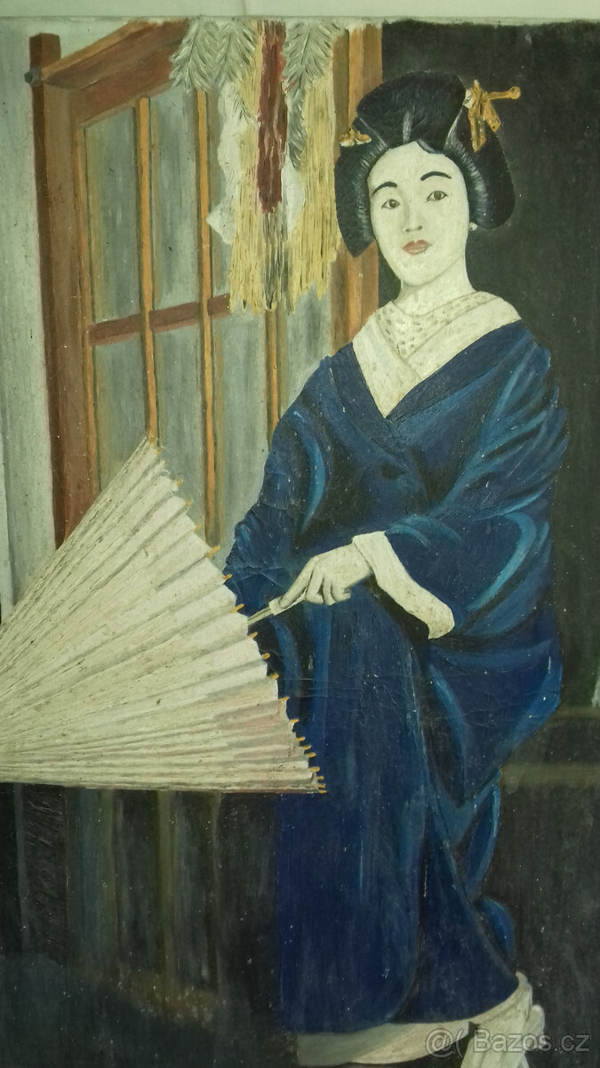 Větší obraz olej na plátně,2 ks - 10