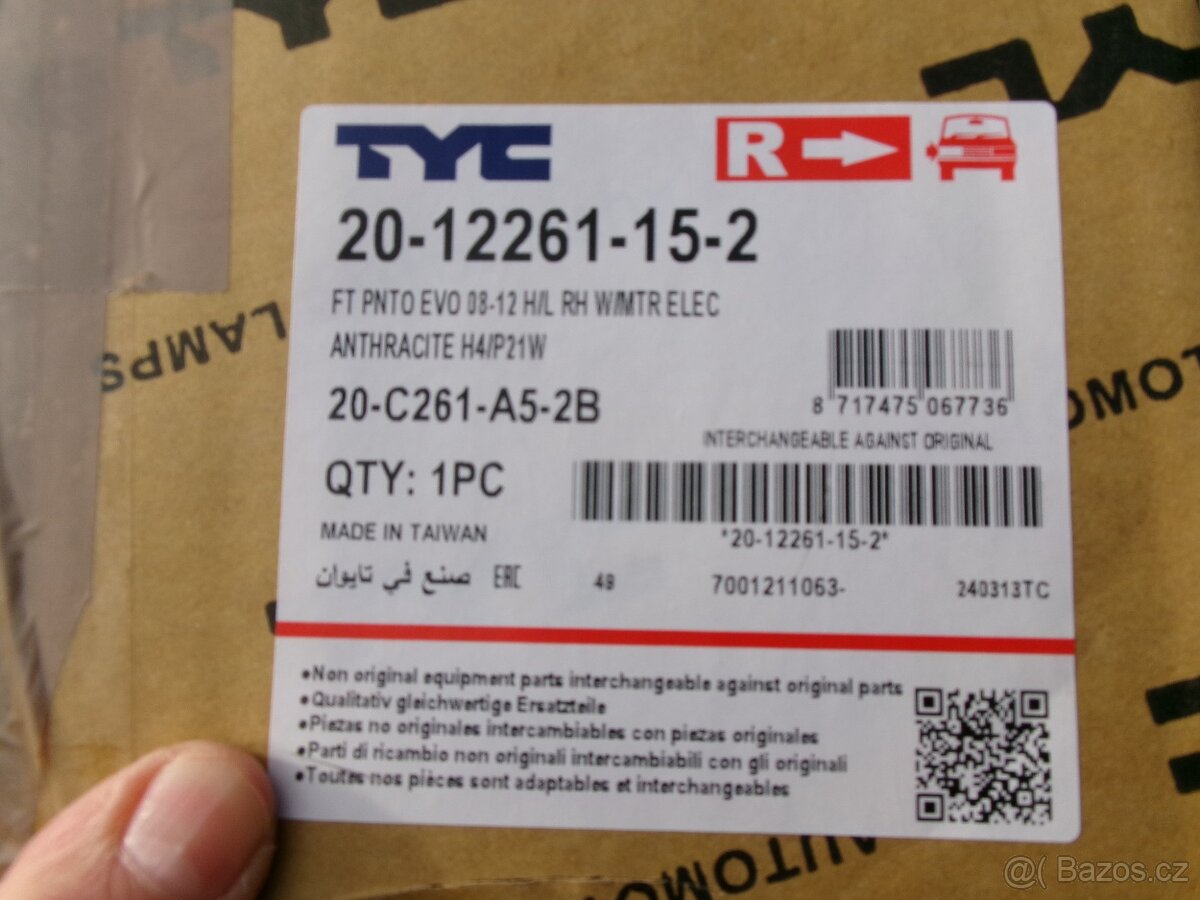 FIAT PUNTO EVO TYP 199 - PŘEDNÍ SVĚTLA - ANTHRACIT - 10