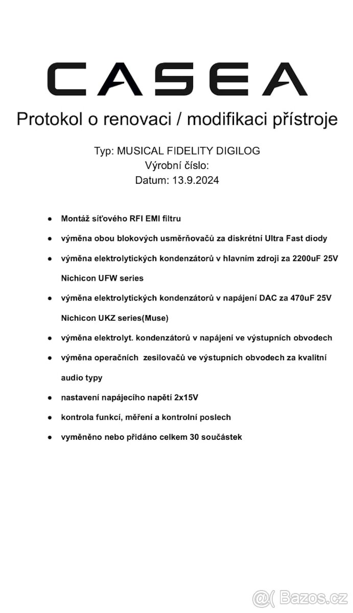 MUSICAL FIDELITY DIGILOG (r.1989) DAC 2xTDA1541 - 10