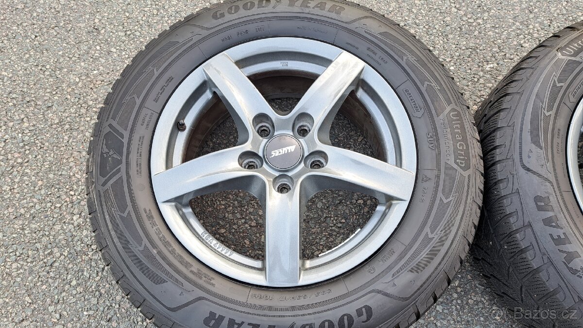 Zimní Alu sada 5x130 pneu 235/65R17 108H, snímače tlaku - 10