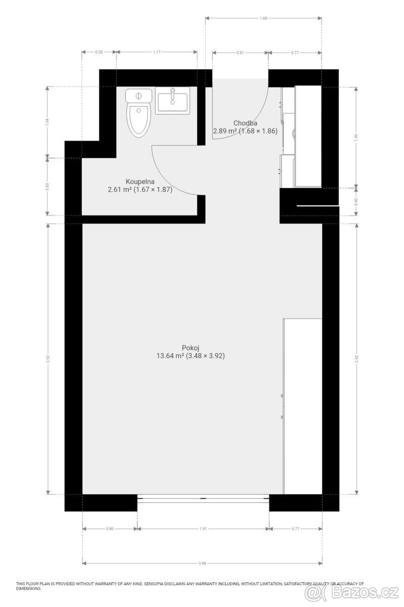 Pronájem bytu 1+kk, Jedovnická, Líšeň, 10.700 Kč/měs, 22 m2 - 10