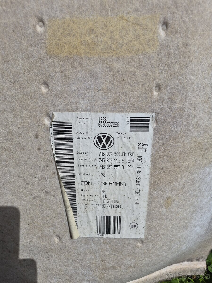 Stropnice vw t5 multivan krátká verze 2x šoupačky - 10