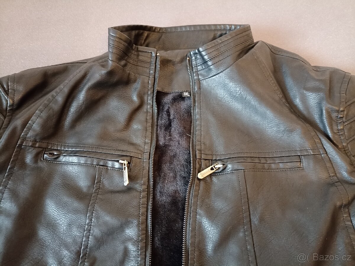 Bunda PU kůže jemná koženka - 10