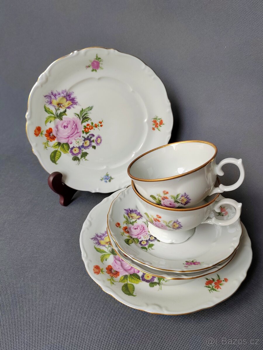 Nádherná porcelánová snídaňova sada od Lichte Porzellan - 10