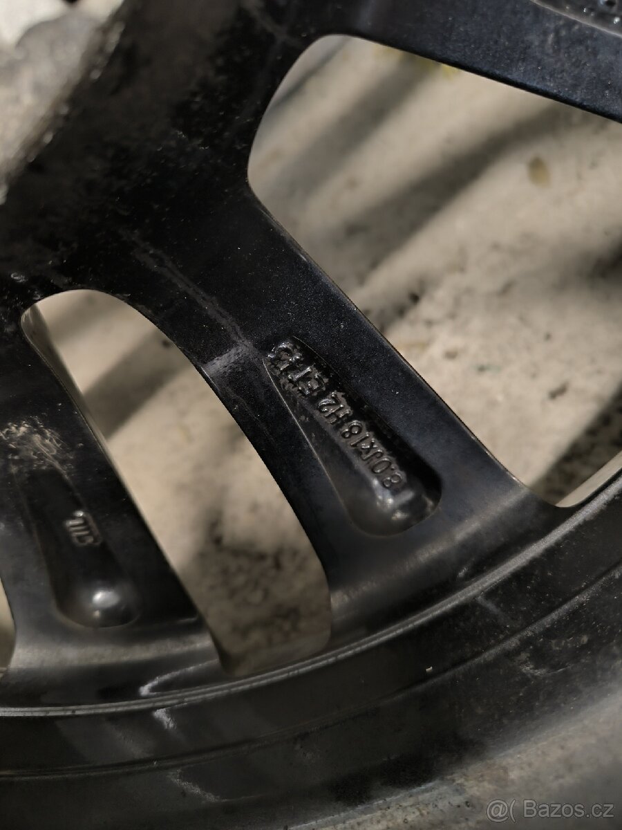 ALU kola Mercedes E 5x112 r18 Originál,zim.pneu+TPMS - 10