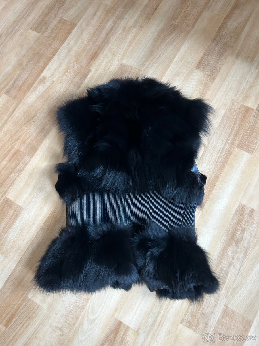 Kožená vesta s pravou kožešinou - 10