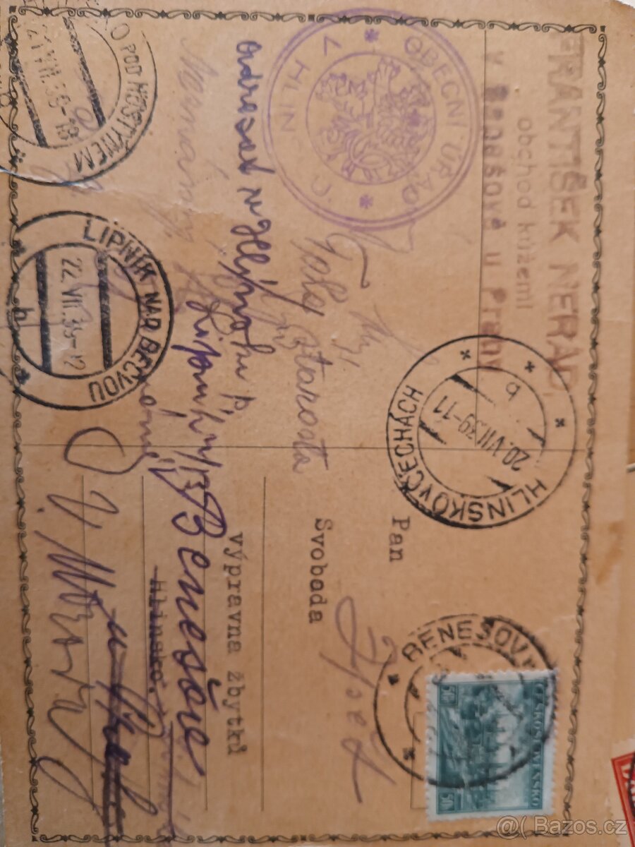 3 díl☺️mix různých dokumentů pohlednic a známek - 10