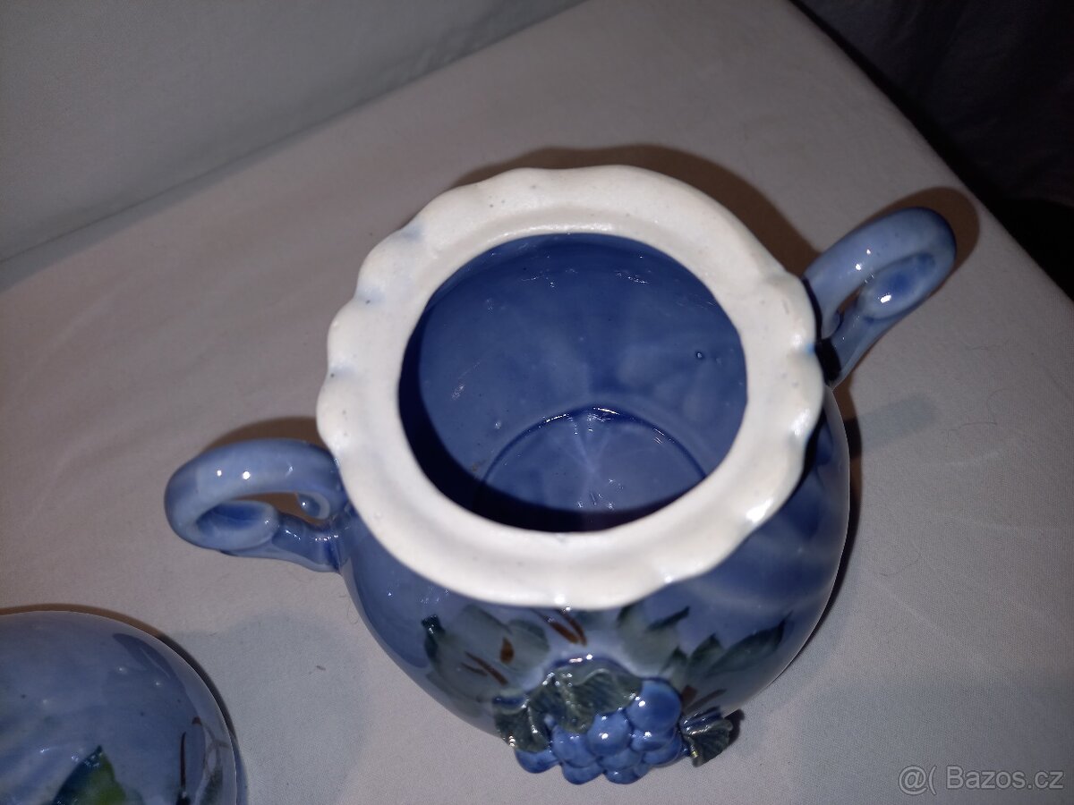 Glazurovaná keramika - kávový servis (9 ks). - 10