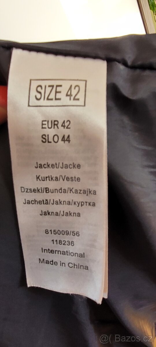 Dámská teplá péřová bunda/kabát Navy Orsay vel.42 - 10