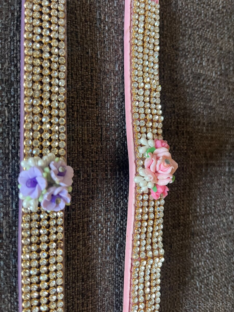 Obojek s kamínky a kytičkami - 10
