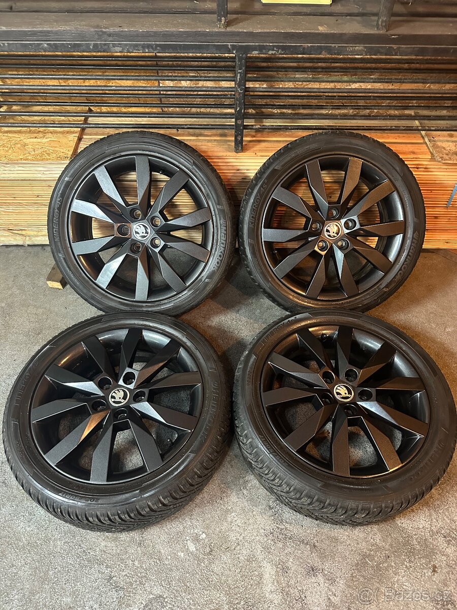 ALU Kola ŠKODA 5x112 R17 CRYSTAL Zimní Pneu 205/50/17 - 10