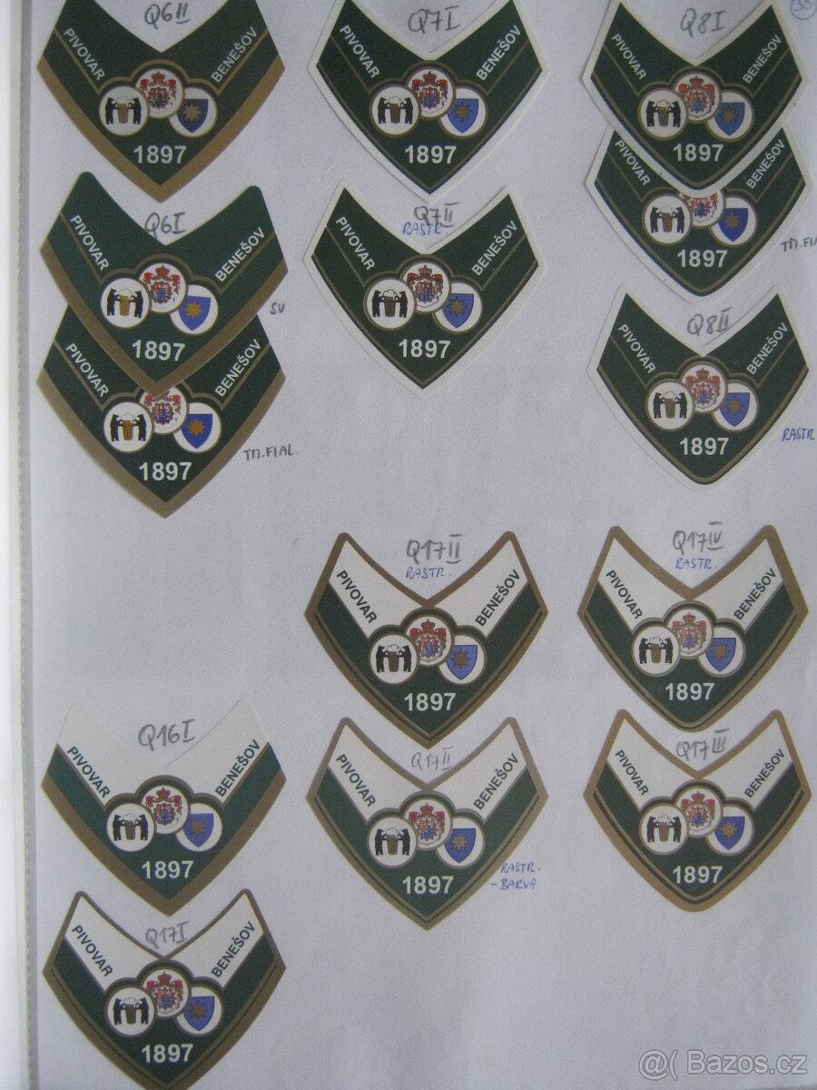 152x katalogová sbírka pivní etikety Benešov 1997-2004 - 10
