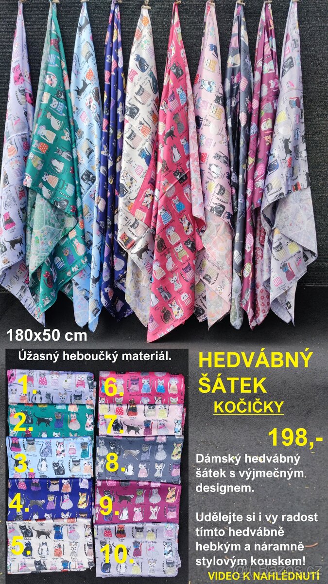 Šátky, šály, šálky, tunely....15% sleva na vše - 10