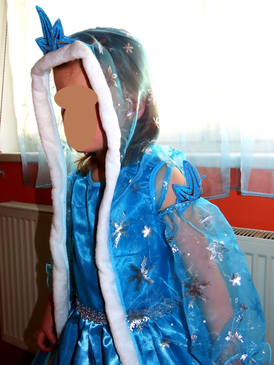 Překrásné dlouhé šaty princezna Elza + plášť vel.122/128. - 10