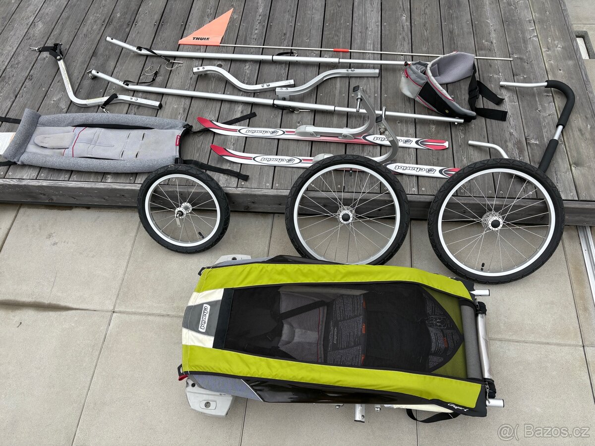 Thule Chariot Cougar + cykloset + skiset + miminkovník - 10