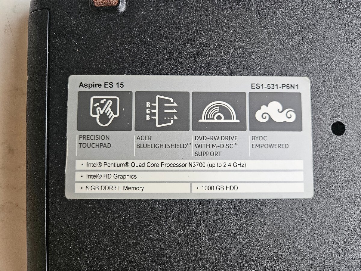 Acer Aspire ES1-531-N15W4 (čtyřjádrový procesor ) - 10