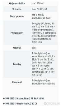 Aku stříkací pistol parkside set - 10