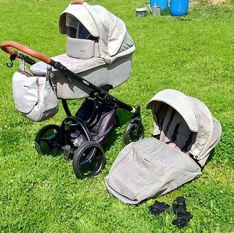 Kombinovaný kočárek Bebetto Luca - Velmi zachovalý - 10