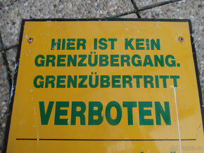 Cedule starší POLICIE státní hranice za 1.000 kč - 10