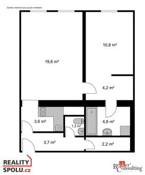 Prodej, byty/2+kk, 50 m2, Anenské náměstí 666/3, 46601 Jablo - 10