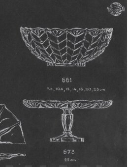 Starožitná Art Deco mísa 21 cm, uranové sklo, Rosice - 10