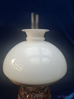 Petrolejová lampa z majoliky - 10