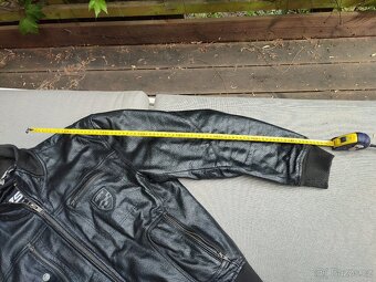 Kožená dvoudílná moto bunda zn.4SR vel.56 + chránič. - 10