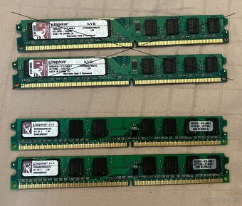 Paměti RAM do PC, typu DDR, DDR2 a DDR3, uvedená cena je za - 10