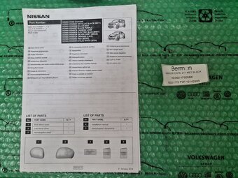 kryty vnějších zrcátek černá metalíza Nissan Cube (Z12) , Ju - 10