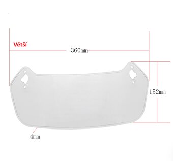 Uni deflektor(prodloužení)plexi chopper,skůtr,apod. - 10