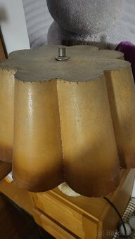 Starožitna stolní lampa mramor stínítko - 10