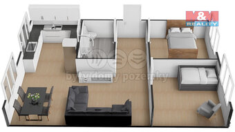 Pronájem bytu 3+1, 59 m², Kladno, ul. Benešovská - 10